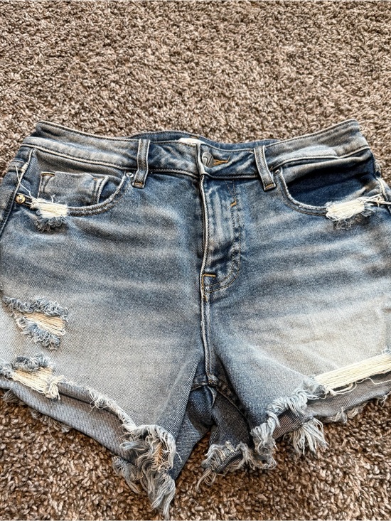 Vigoss Pants - Vigoss Light Blue Distressed Denim Cutoff Shorts